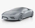 Lotus Esprit 2010 3D модель clay render