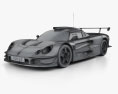 Lotus Elise GT1 2001 3D模型 wire render