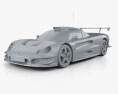 Lotus Elise GT1 2001 3Dモデル clay render