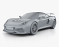 Lotus Exige Sport 410 2022 3d model clay render