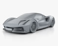 Lotus Evija 2023 3D 모델  clay render