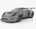 Lotus Exige GT3 2007 3D模型 wire render