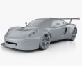 Lotus Exige GT3 2007 3D-Modell clay render