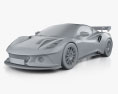 Lotus Emira GT4 2021 3d model clay render