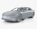 Lucid Air with HQ interior 2019 3D модель clay render