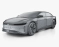 Lucid Air Grand Touring Stealth 2024 3D模型 wire render
