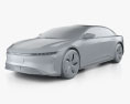 Lucid Air Grand Touring Stealth 2024 3D 모델  clay render