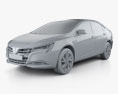 Luxgen S5 Turbo Eco Hyper 2018 3D-Modell clay render