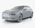 Lynk & Co 02 mit Innenraum 2020 3D-Modell clay render