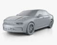 Lynk & Co 03 з детальним інтер'єром 2021 3D модель clay render