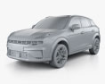 Lynk & Co 06 2024 3D 모델  clay render