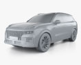 Lynk & Co 09 2024 3D 모델  clay render