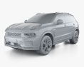 Lynk-Co 01 PHEV 2023 3D-Modell clay render