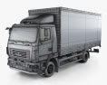 MAZ 4381 Box Truck 2017 3d model wire render