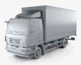 MAZ 4381 Box Truck 2017 3d model clay render