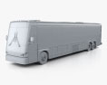 MCI D4500 CT Transit Bus con interior 2008 Modelo 3D clay render