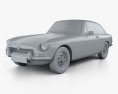 MG MGB GT V8 1973 3d model clay render
