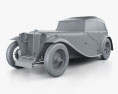 MG TC Midget 1945 3d model clay render