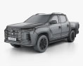 MG Extender Double Cab 2024 3d model wire render