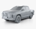 MG Extender Double Cab 2024 3d model clay render