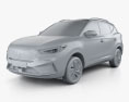 MG ZS EV 2024 3d model clay render