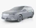 MG 5 SW EV 2024 Modello 3D clay render