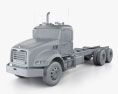Mack Granite Вантажівка шасі 2002 3D модель clay render