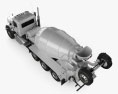 Mack Granite Betonmischwagen 2002 3D-Modell Draufsicht