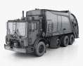 Mack TerraPro Garbage Truck 2007 3d model wire render