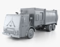 Mack LR Garbage Truck 2015 3d model clay render