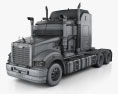 Mack Super-Liner High Rise Sleeper Cab Camião Tractor 2007 Modelo 3d wire render
