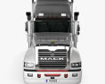 Mack Trident Axle Back High Rise Cabina Dormitorio Camión Tractor 2008 Modelo 3D vista frontal