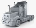 Mack Trident Axle Back High Rise Sleeper Cab Tractor Truck 2008 3d model clay render