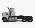 Mack Trident Axle Forward Day Cab 섀시 트럭 2008 3D 모델  side view