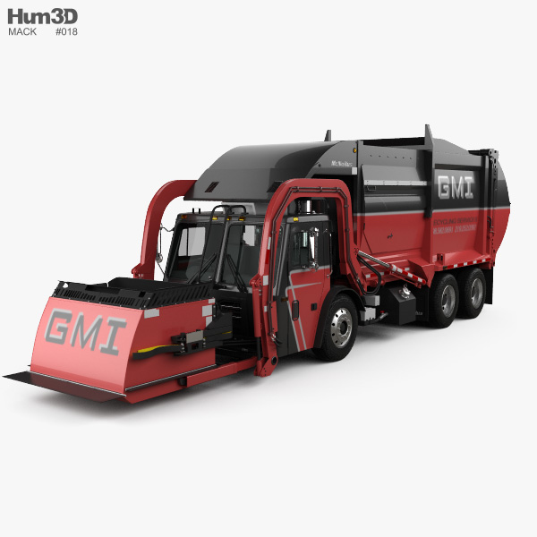Mack TerraPro Mcneilus Garbage Truck 2016 3D model