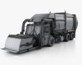 Mack TerraPro Mcneilus Garbage Truck 2016 3d model wire render