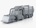 Mack TerraPro Mcneilus Garbage Truck 2016 3d model clay render