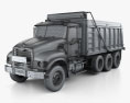 Mack Granite CV713 Dump Truck 2009 3d model wire render