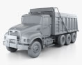 Mack Granite CV713 Dump Truck 2009 3d model clay render