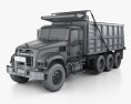 Mack Granite CTP713 덤프 트럭 4축 2007 3D 모델  wire render