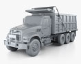 Mack Granite CTP713 Tipper Truck 4 ejes 2007 Modelo 3D clay render