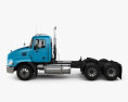 Mack Vision CXN613 Day Cab Tractor Truck 3-axle 2007 3d model side view