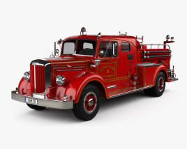 Mack Type 85 Fire Truck 1950 3D model