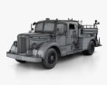 Mack Type 85 소방차 1950 3D 모델  wire render