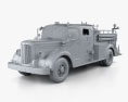 Mack Type 85 消防車 1950 3Dモデル clay render
