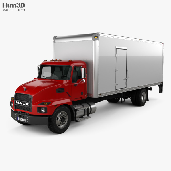 Mack MD Box Truck 2020 3D model