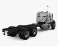 Mack Granite Chassis Truck 3-axle with HQ interior RHD 2002 3d model back view