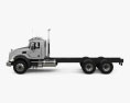 Mack Granite Chassis Truck 3-axle with HQ interior RHD 2002 3d model side view