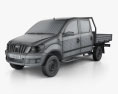 Mahindra Genio Dual Cab Pickup 2014 3d model wire render