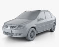 Mahindra Verito 2015 3D-Modell clay render